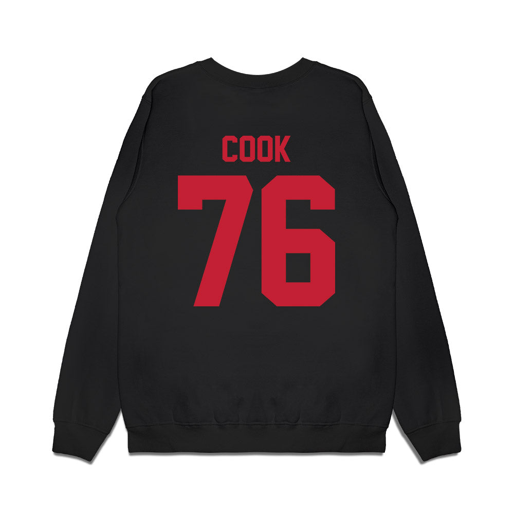 Ohio State - NCAA Football : Jake Cook - Vintage Helmet Premium Crewneck Sweatshirt-1