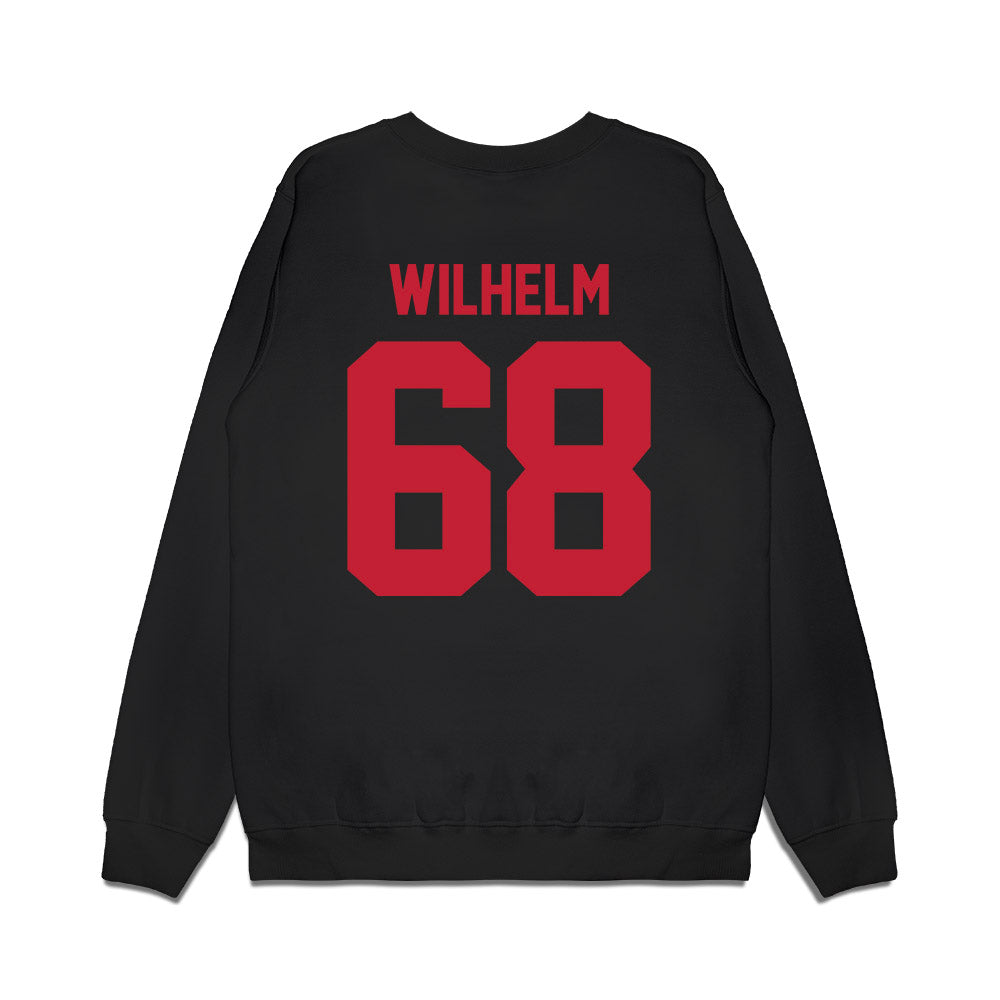 Ohio State - NCAA Football : Mason Wilhelm - Vintage Helmet Premium Crewneck Sweatshirt-1