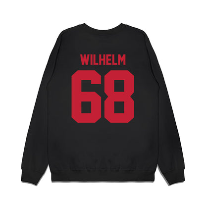 Ohio State - NCAA Football : Mason Wilhelm - Vintage Helmet Premium Crewneck Sweatshirt-1