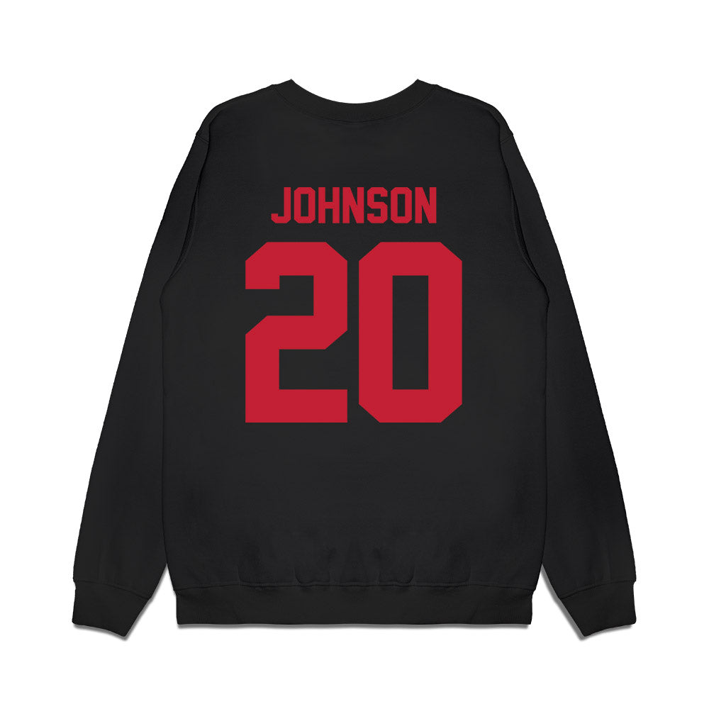 Ohio State - NCAA Football : Cincere Johnson - Vintage Helmet Premium Crewneck Sweatshirt-1
