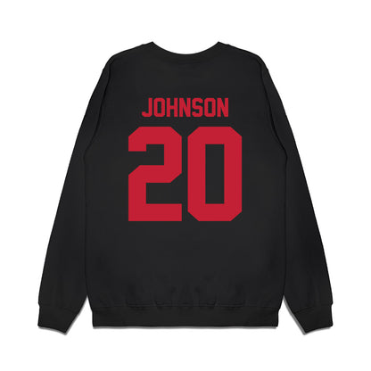 Ohio State - NCAA Football : Cincere Johnson - Vintage Helmet Premium Crewneck Sweatshirt-1