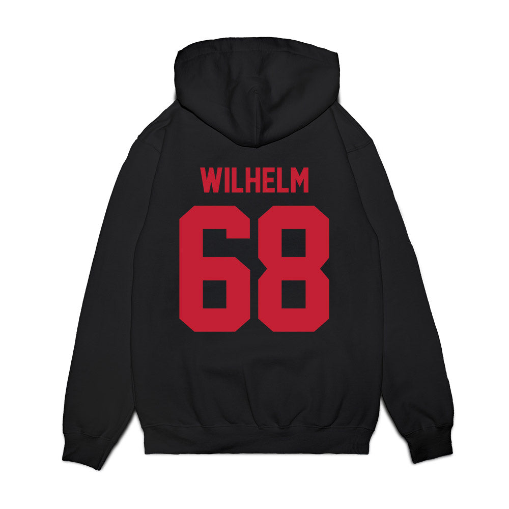 Ohio State - NCAA Football : Mason Wilhelm - Vintage Helmet Premium Hooded Sweatshirt-1