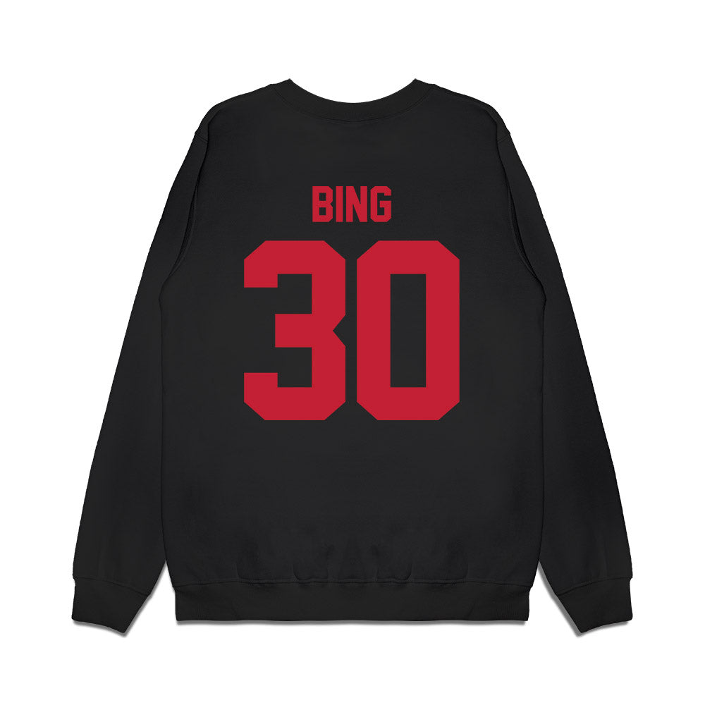 Ohio State - NCAA Football : Khmari Bing - Vintage Helmet Premium Crewneck Sweatshirt-1