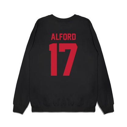 Ohio State - NCAA Football : Tarvos Alford - Vintage Helmet Premium Crewneck Sweatshirt-1