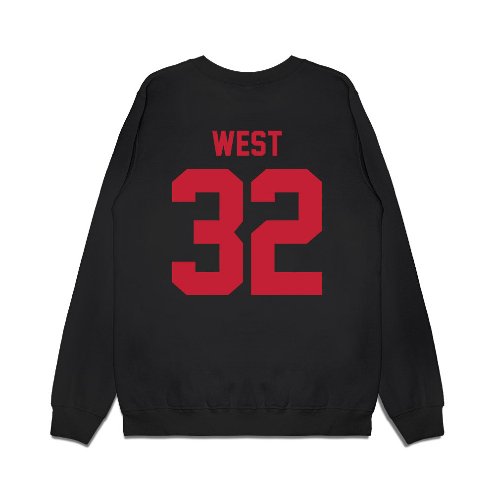 Ohio State - NCAA Football : Isaiah West - Vintage Helmet Premium Crewneck Sweatshirt-1