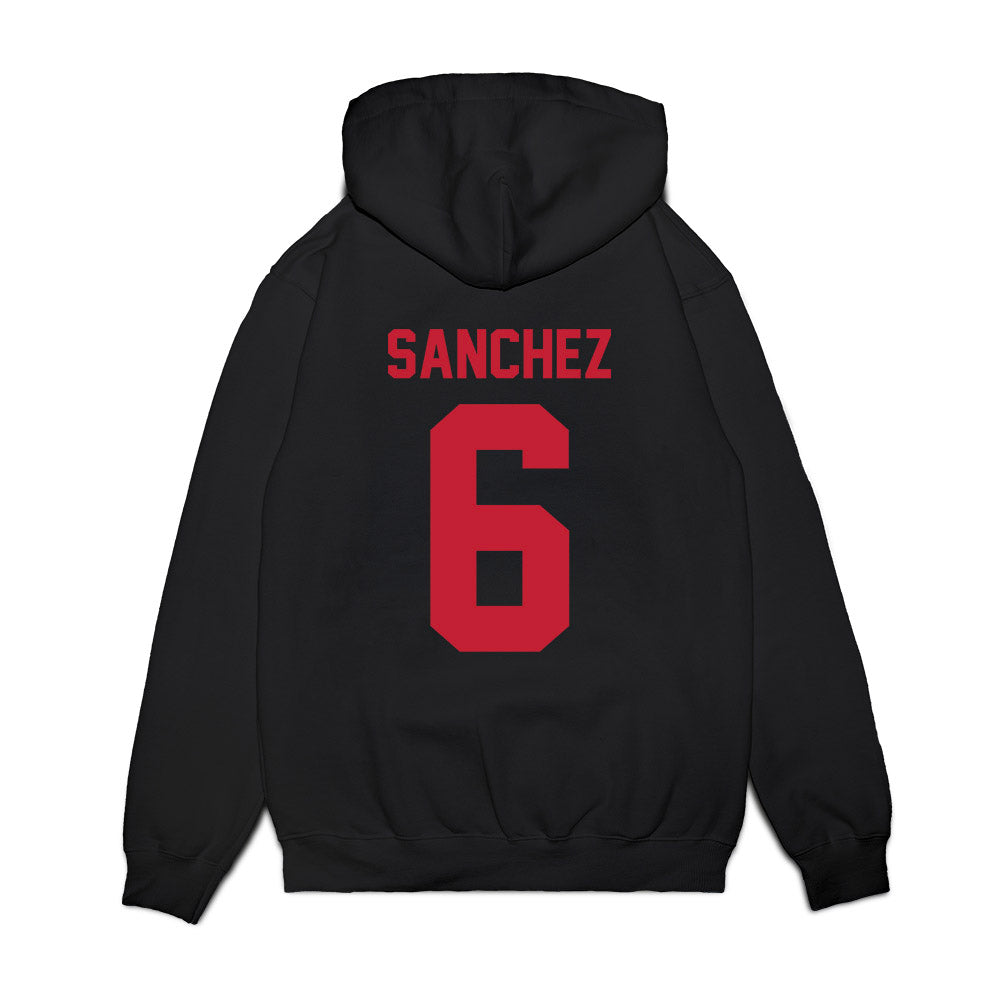 Ohio State - NCAA Football : Devin Sanchez - Vintage Helmet Premium Hooded Sweatshirt-1