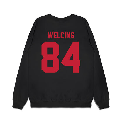 Ohio State - NCAA Football : Hunter Welcing - Vintage Helmet Premium Crewneck Sweatshirt-1