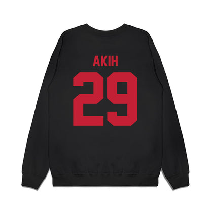 Ohio State - NCAA Football : Favour Akih - Vintage Helmet Premium Crewneck Sweatshirt-1