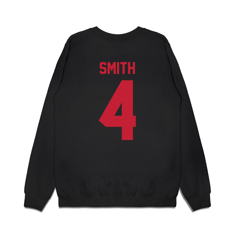 Ohio State - NCAA Football : Jeremiah Smith - Vintage Helmet Premium Crewneck Sweatshirt-1