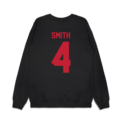 Ohio State - NCAA Football : Jeremiah Smith - Vintage Helmet Premium Crewneck Sweatshirt-1