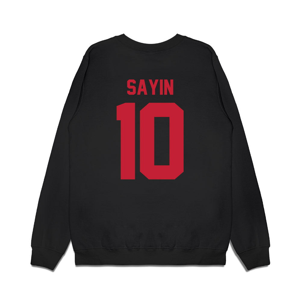Ohio State - NCAA Football : Julian Sayin - Vintage Helmet Premium Crewneck Sweatshirt-1