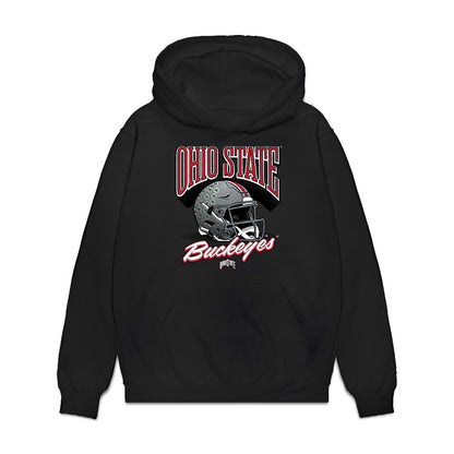 Ohio State - NCAA Football : Jaylen McClain - Vintage Helmet Premium Hooded Sweatshirt-0