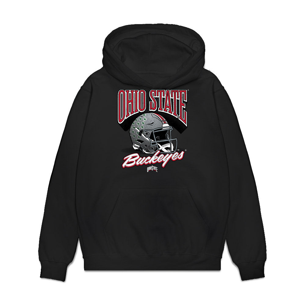 Ohio State - NCAA Football : Jake Cook - Vintage Helmet Premium Hooded Sweatshirt-0