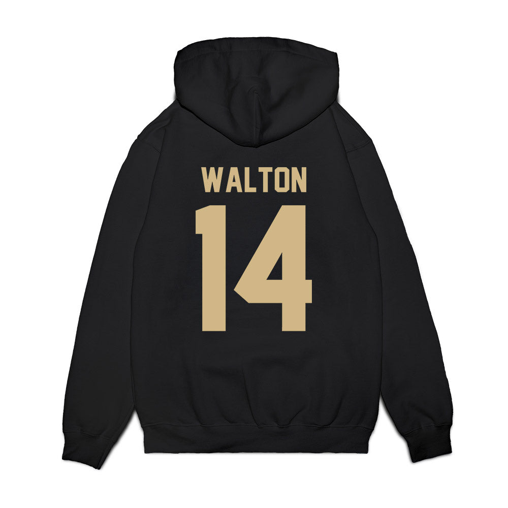 Wake Forest - NCAA Football : Tyler Walton - Vintage Helmet Premium Hooded Sweatshirt-1