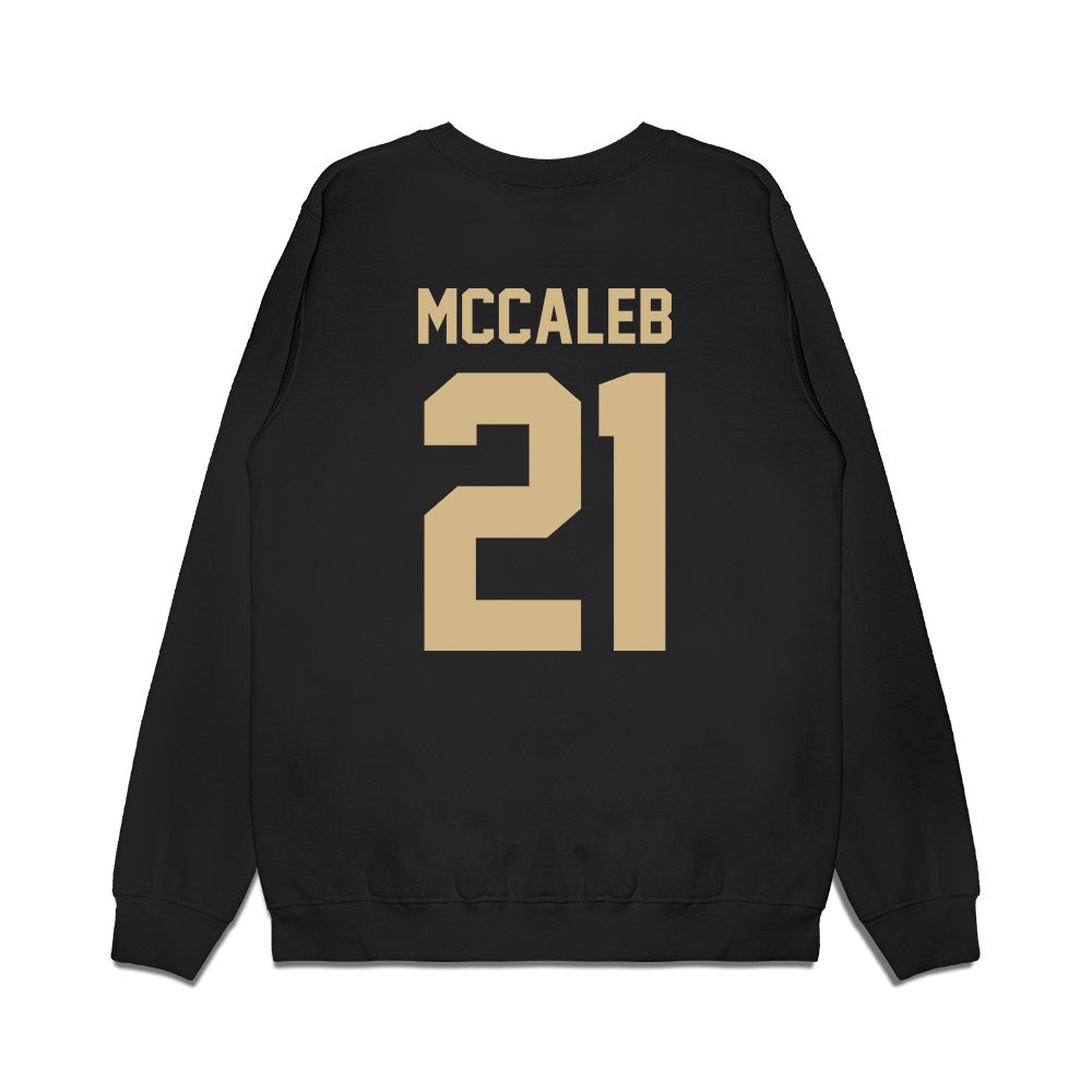 Wake Forest - NCAA Football : Kyndall McCaleb - Vintage Helmet Premium Crewneck Sweatshirt-1