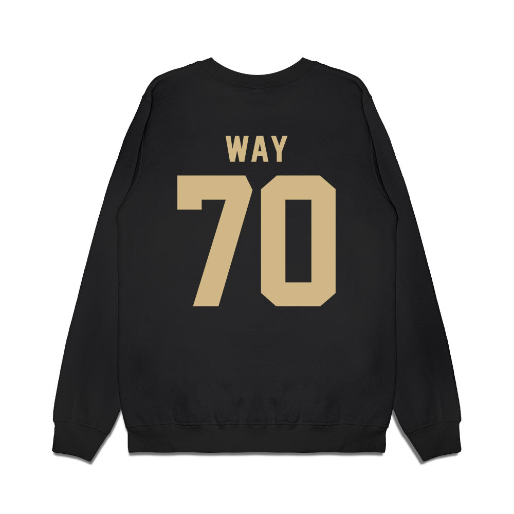 Wake Forest - NCAA Football : Will Way - Vintage Helmet Premium Crewneck Sweatshirt-1