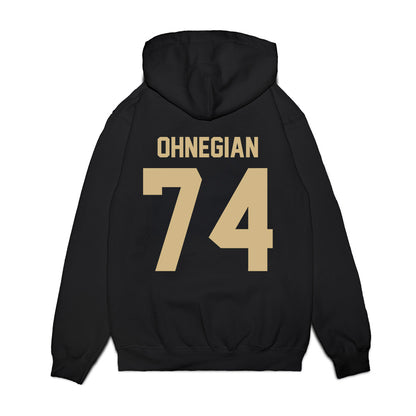 Wake Forest - NCAA Football : John Ohnegian - Vintage Helmet Premium Hooded Sweatshirt-1