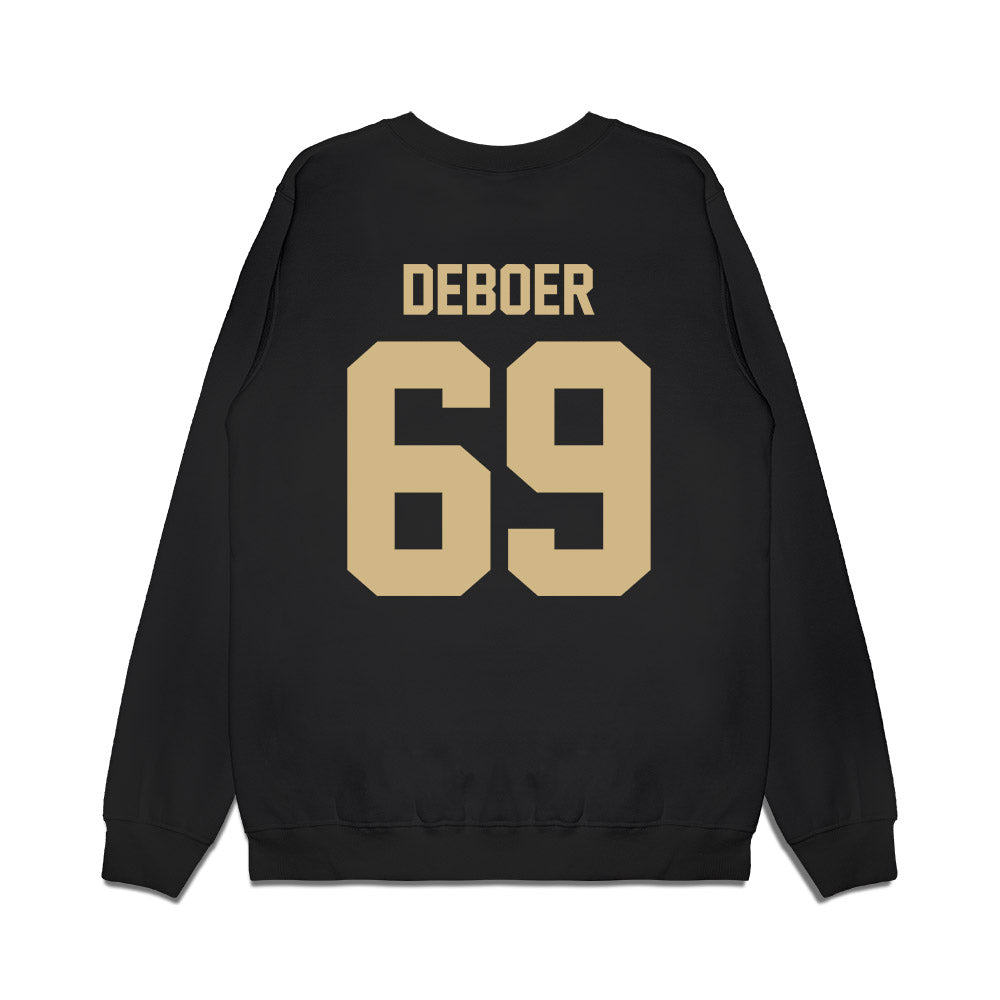 Wake Forest - NCAA Football : Dalton DeBoer - Vintage Helmet Premium Crewneck Sweatshirt-1