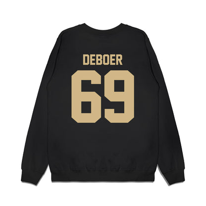 Wake Forest - NCAA Football : Dalton DeBoer - Vintage Helmet Premium Crewneck Sweatshirt-1