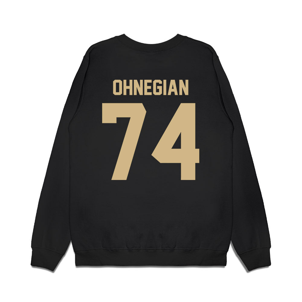 Wake Forest - NCAA Football : John Ohnegian - Vintage Helmet Premium Crewneck Sweatshirt-1