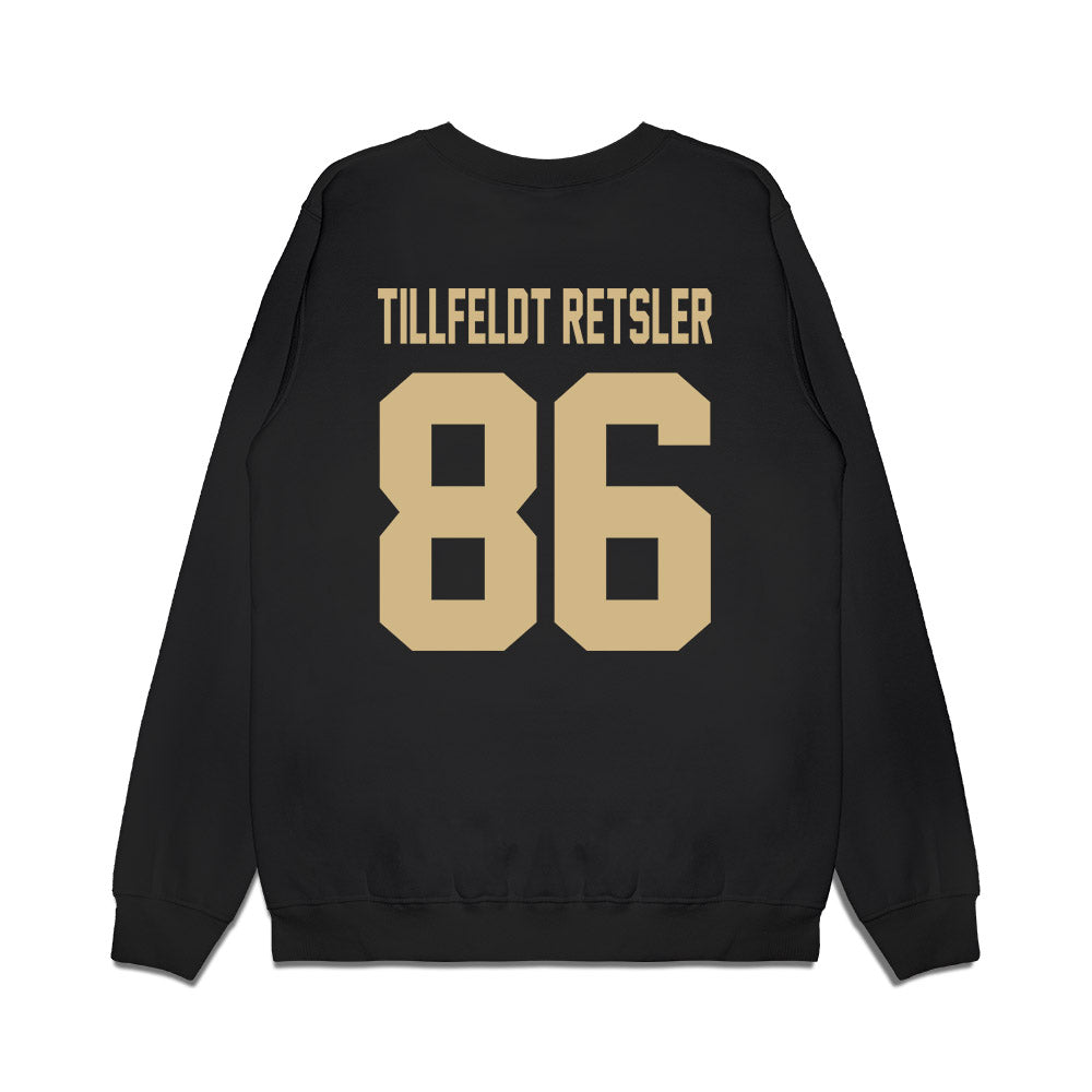 Wake Forest - NCAA Football : Maximilian Tillfeldt Retsler - Vintage Helmet Premium Crewneck Sweatshirt-1