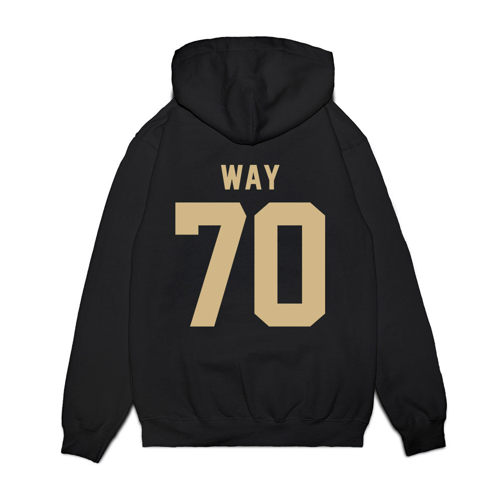 Wake Forest - NCAA Football : Will Way - Vintage Helmet Premium Hooded Sweatshirt-1