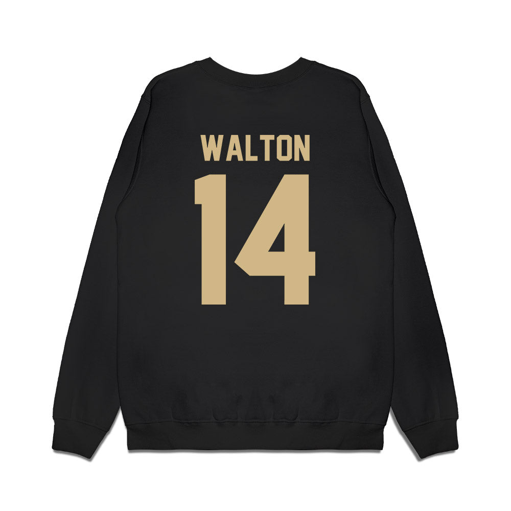 Wake Forest - NCAA Football : Tyler Walton - Vintage Helmet Premium Crewneck Sweatshirt-1