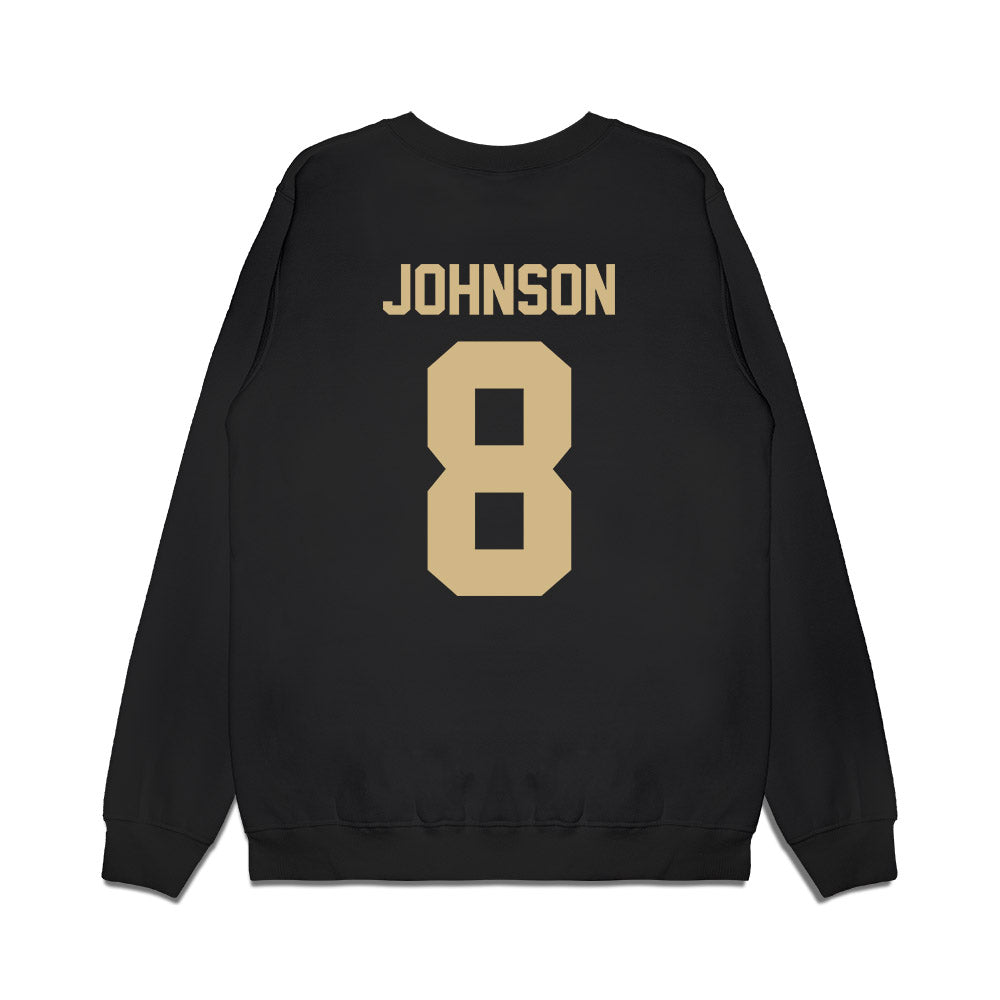Wake Forest - NCAA Football : Braylon Johnson - Vintage Helmet Premium Crewneck Sweatshirt-1