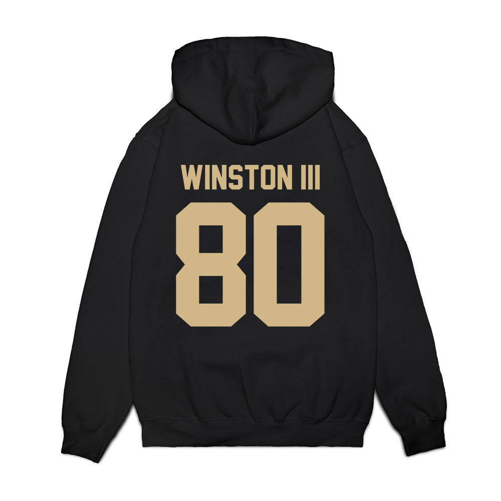 Wake Forest - NCAA Football : Braxton Winston III - Vintage Helmet Premium Hooded Sweatshirt-1