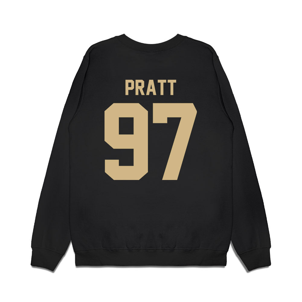 Wake Forest - NCAA Football : Josiah Pratt - Vintage Helmet Premium Crewneck Sweatshirt-1