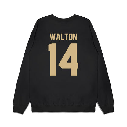 Wake Forest - NCAA Football : Tyler Walton - Vintage Helmet Premium Crewneck Sweatshirt-1