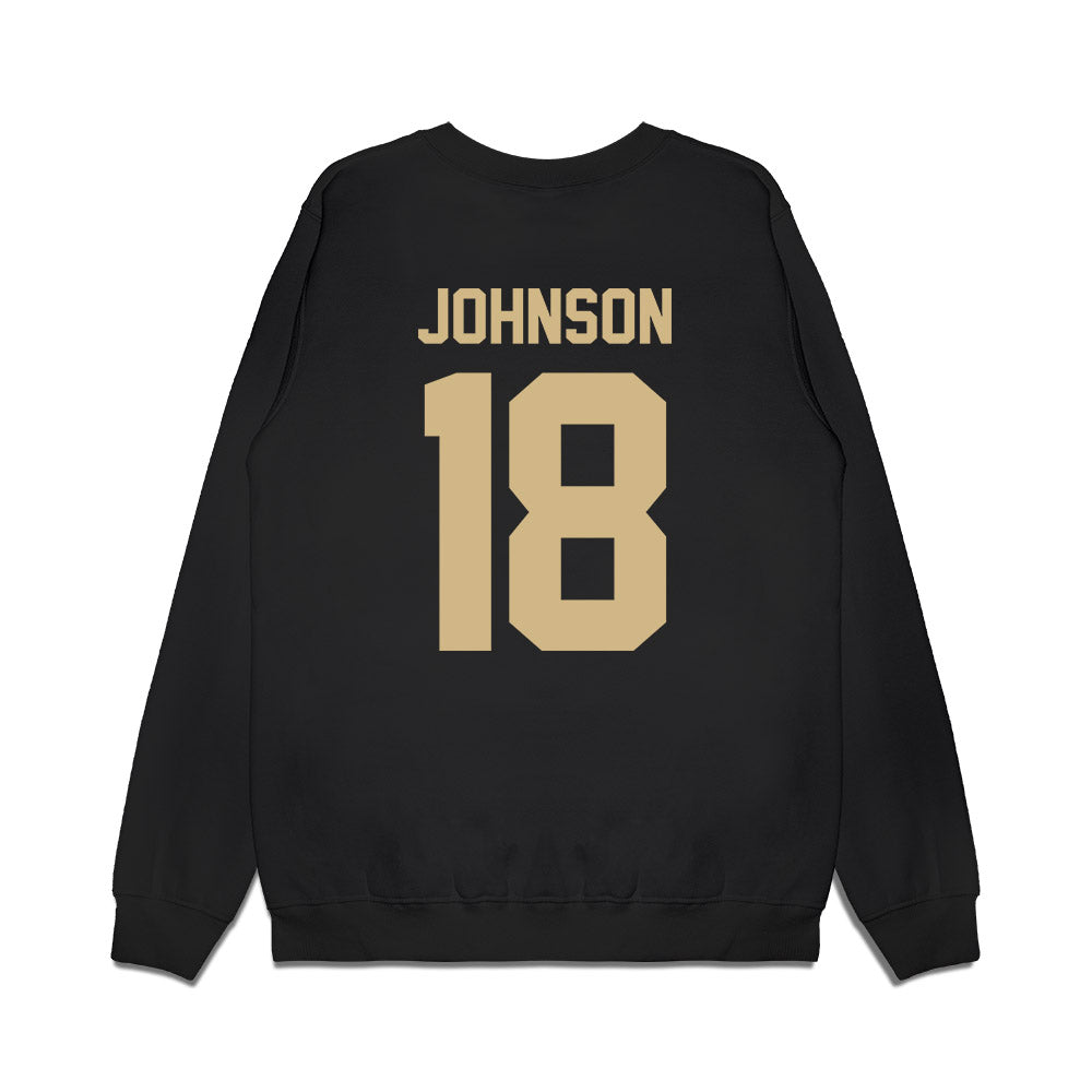 Wake Forest - NCAA Football : DJ Johnson - Vintage Helmet Premium Crewneck Sweatshirt-1