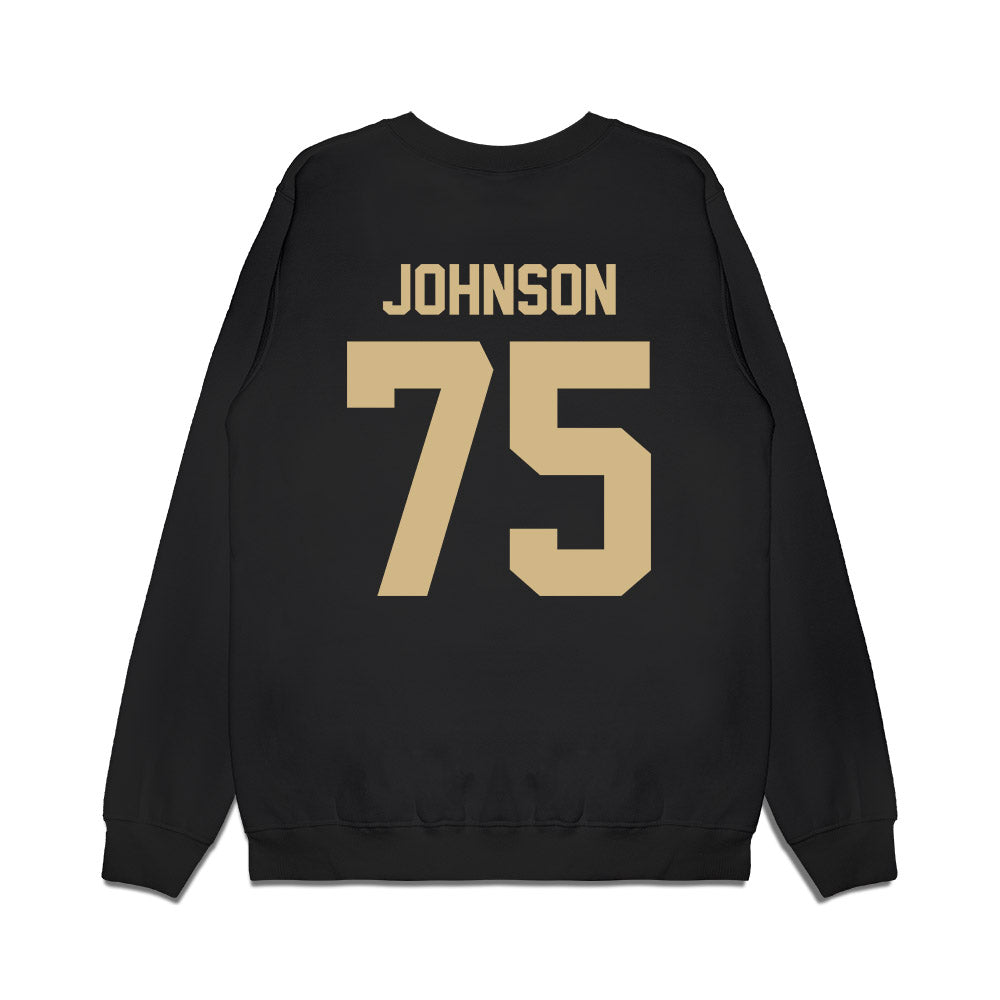Wake Forest - NCAA Football : Derrell Johnson - Vintage Helmet Premium Crewneck Sweatshirt-1