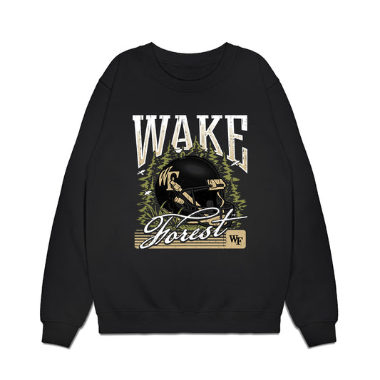 Wake Forest - NCAA Football : Joshua Patterson - Vintage Helmet Premium Crewneck Sweatshirt-0