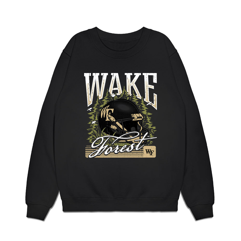Wake Forest - NCAA Football : Caleb Carlson - Vintage Helmet Premium Crewneck Sweatshirt-0