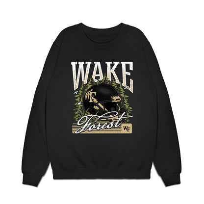 Wake Forest - NCAA Football : Kyndall McCaleb - Vintage Helmet Premium Crewneck Sweatshirt-0