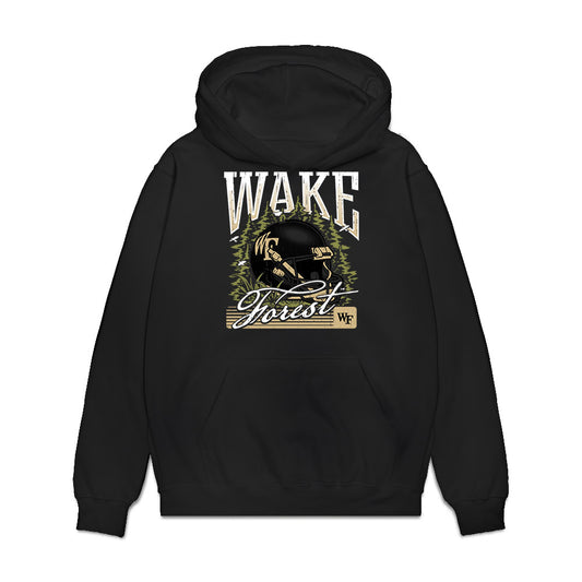 Wake Forest - NCAA Football : Braylon Johnson - Vintage Helmet Premium Hooded Sweatshirt-0