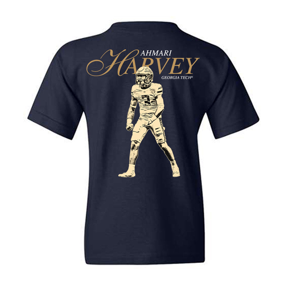 Georgia Tech - NCAA Football : Ahmari Harvey - Legacy Youth T-Shirt-1