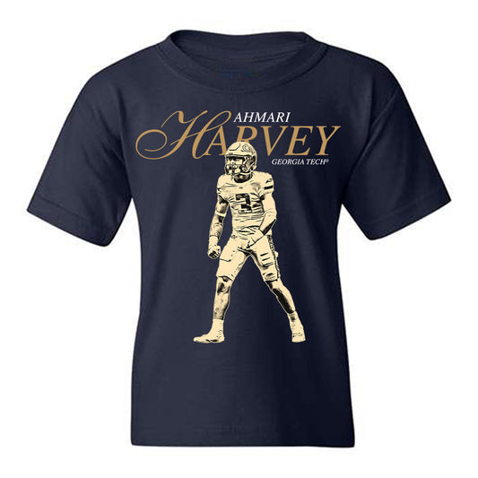 Georgia Tech - NCAA Football : Ahmari Harvey - Legacy Youth T-Shirt-0