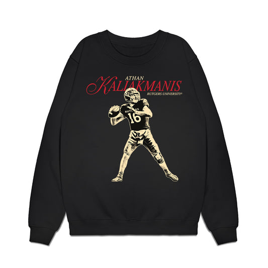 Rutgers - NCAA Football : Athan Kaliakmanis - Legacy Premium Crewneck Sweatshirt-0