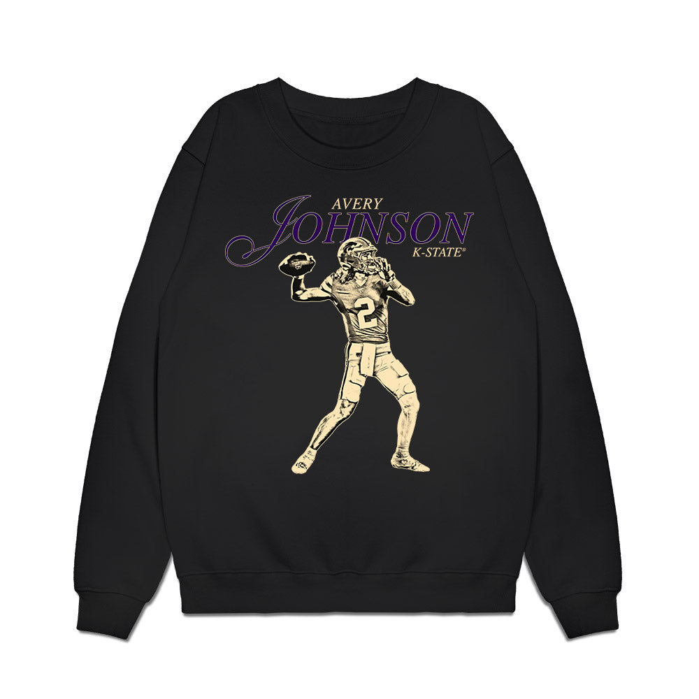 Kansas State - NCAA Football : Avery Johnson - Legacy Premium Crewneck Sweatshirt-0