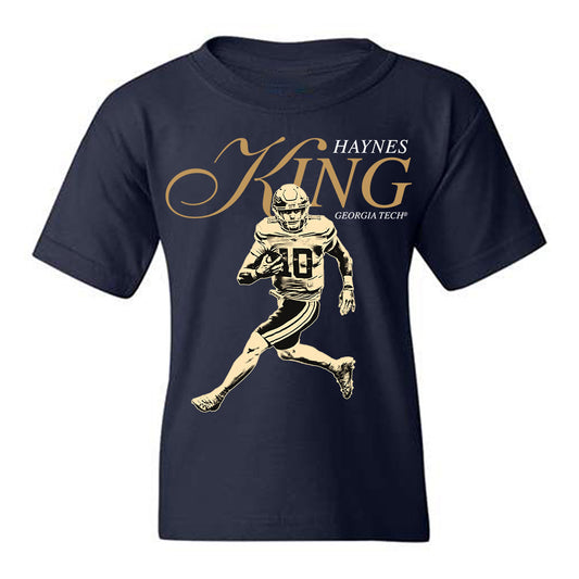 Georgia Tech - NCAA Football : Haynes King - Legacy Youth T-Shirt-0