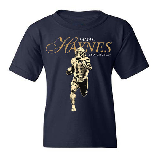 Georgia Tech - NCAA Football : Jamal Haynes - Legacy Youth T-Shirt-0