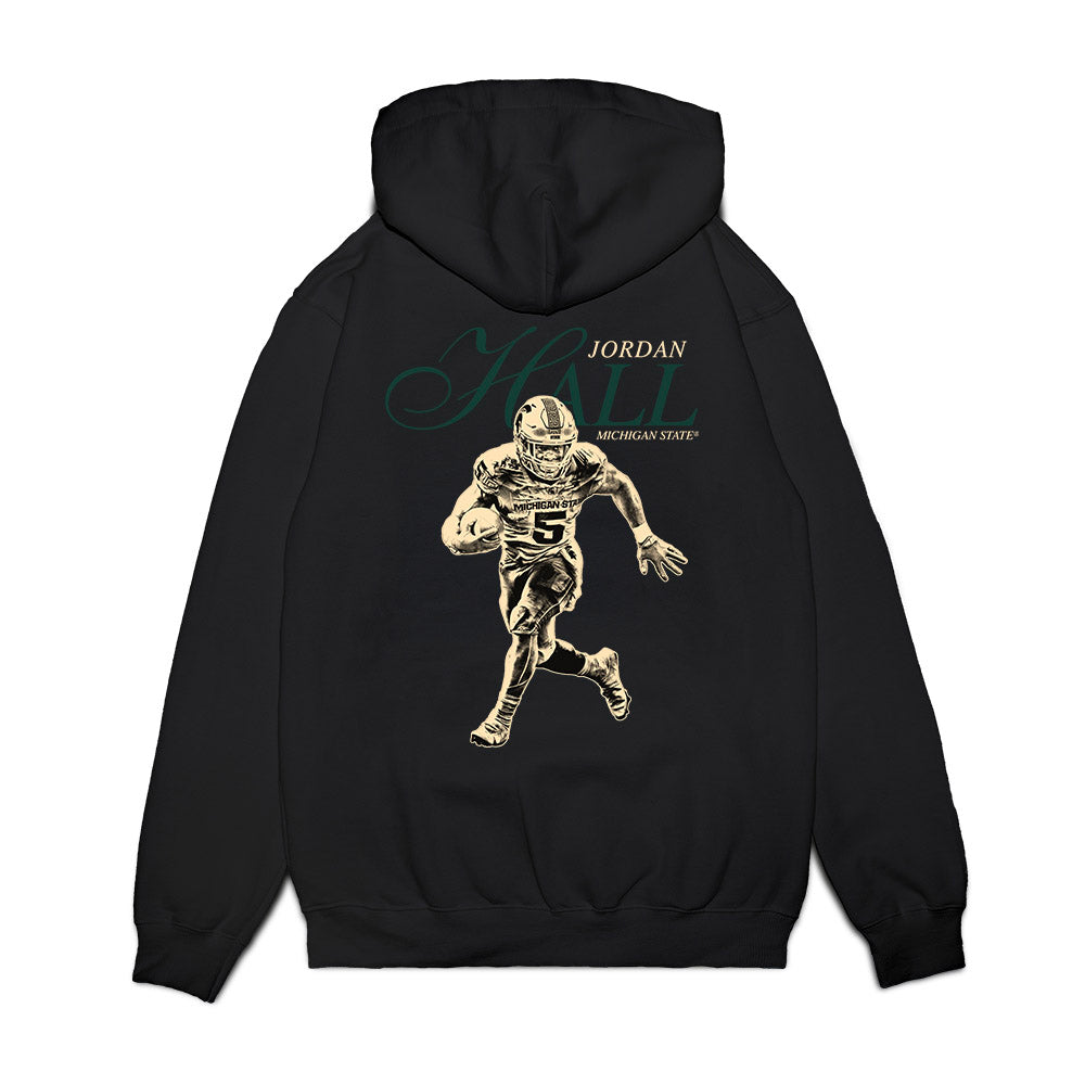 Michigan State - NCAA Football : Jordan Hall - Premium Hooded Sweatshirt-1