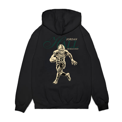 Michigan State - NCAA Football : Jordan Hall - Premium Hooded Sweatshirt-1