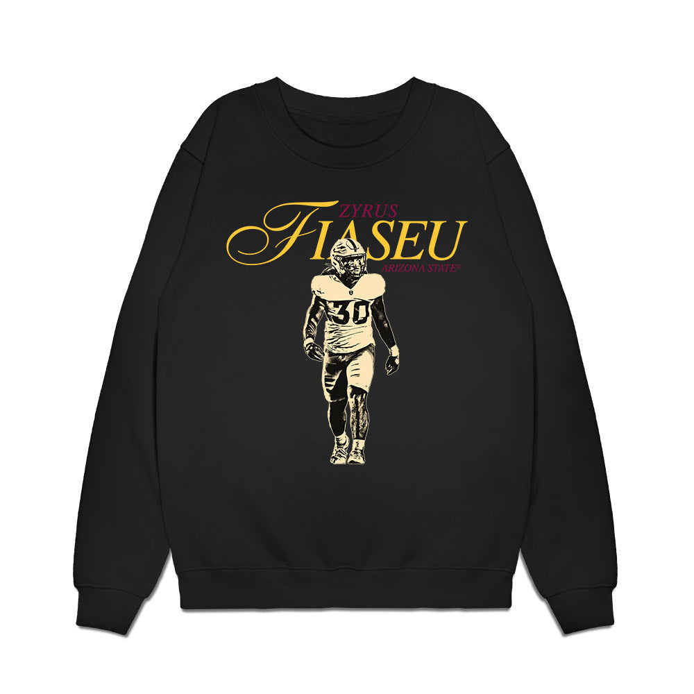Arizona State - NCAA Football : Zyrus Fiaseu - Legacy Premium Crewneck Sweatshirt-0