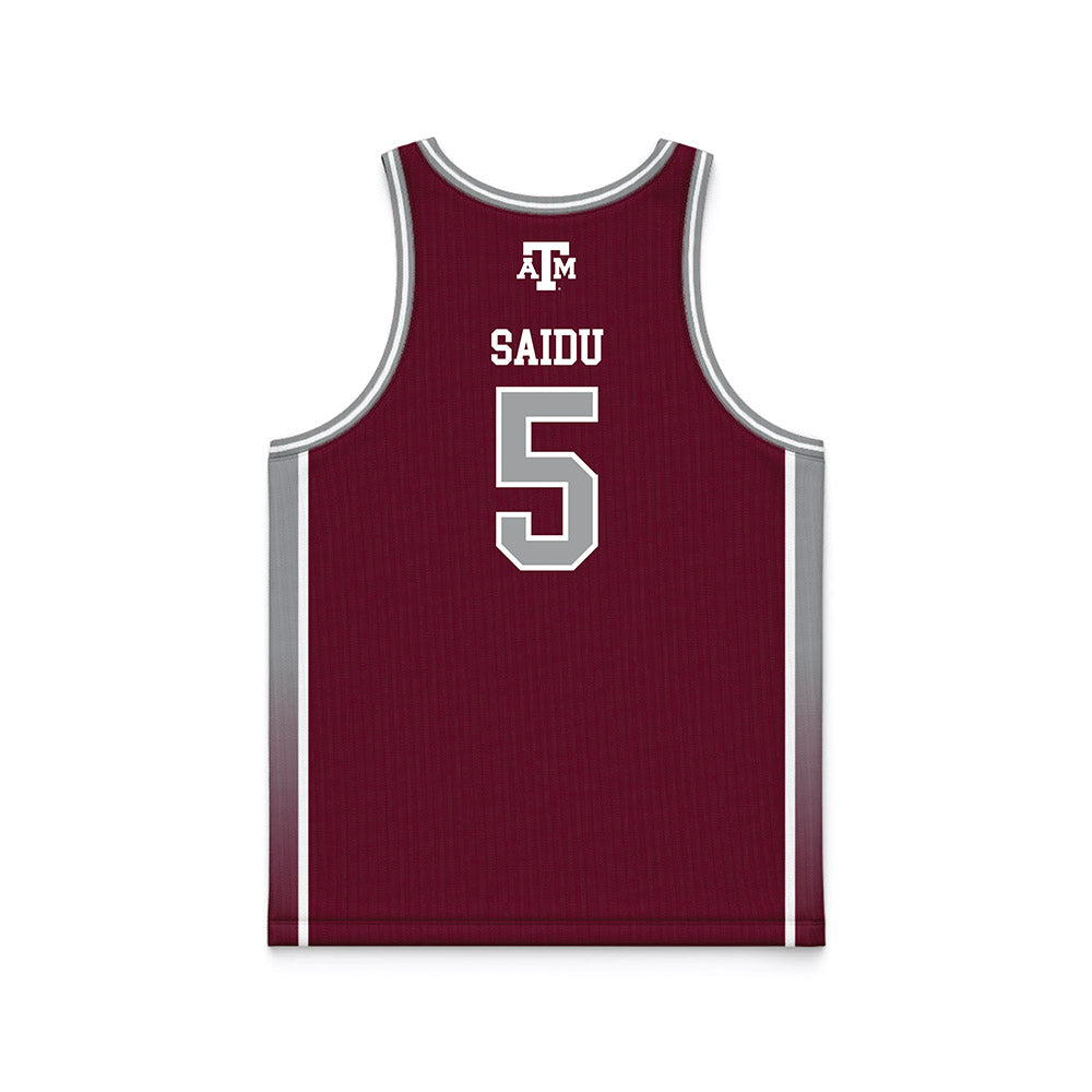 Texas A&M - NCAA Women's Basketball : Vanessa Saidu - Maroon Basketball Jersey-1
