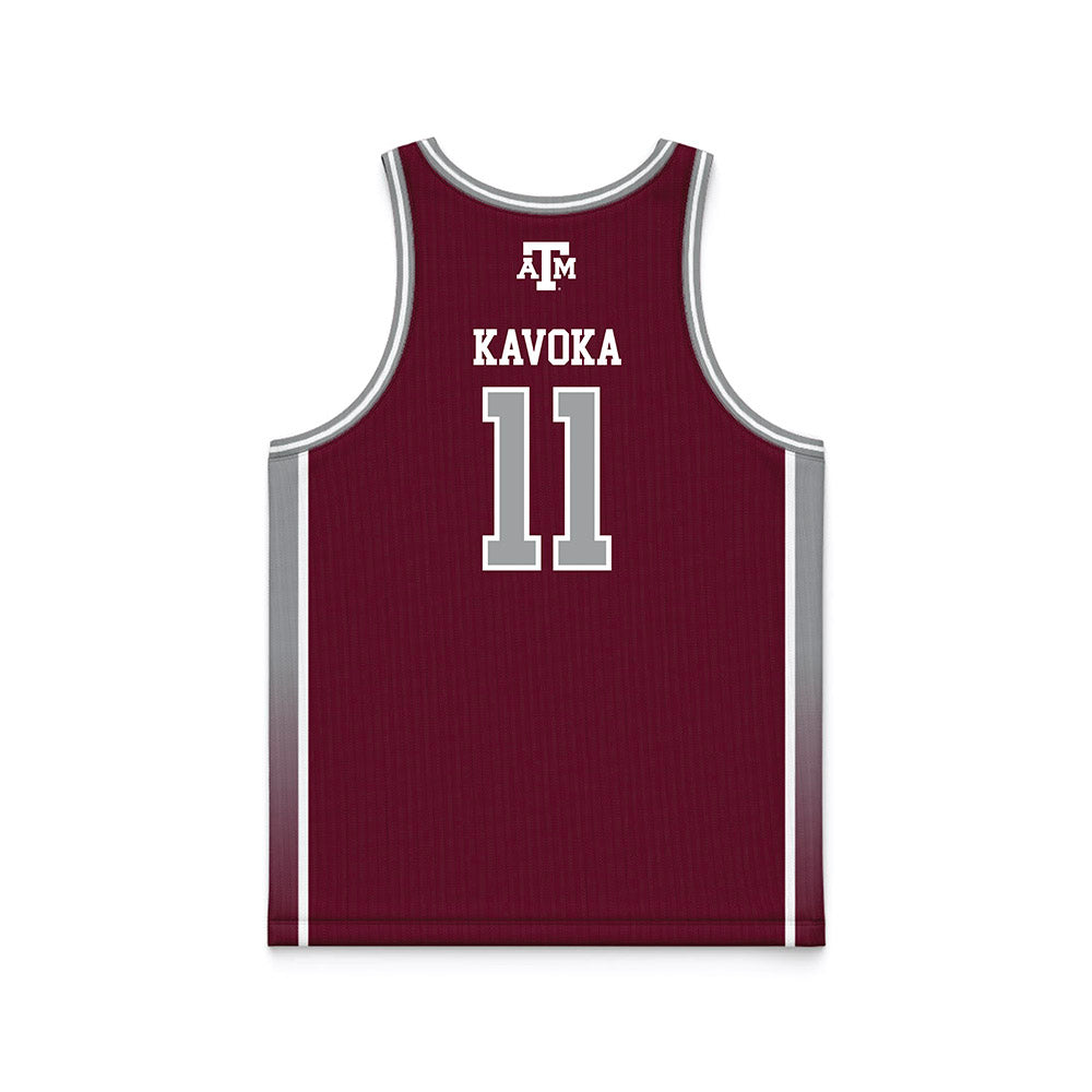 Texas A&M - NCAA Women's Basketball : Talia Kavoka - Maroon Basketball Jersey-1