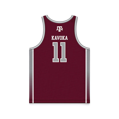 Texas A&M - NCAA Women's Basketball : Talia Kavoka - Maroon Basketball Jersey-1