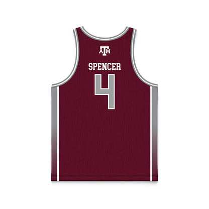 Texas A&M - NCAA Women's Basketball : Chaney Spencer - Maroon Basketball Jersey-1